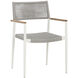 Nava White Outdoor Stackable Dining Armchair, Set Of 2